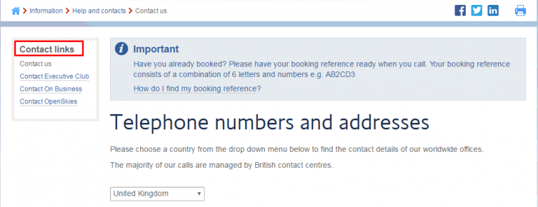 british airways travel agent telephone number