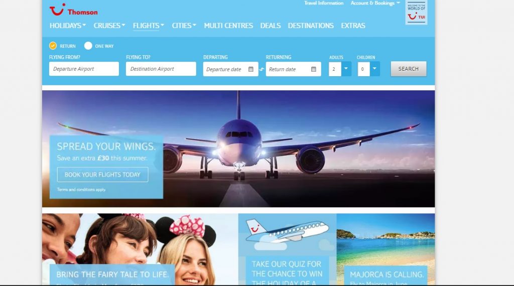 Thomson holidays booking phone number